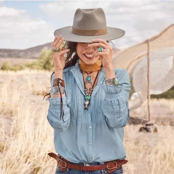 Sundance Light Blue Button Down Shirt - Picture 1 of 12